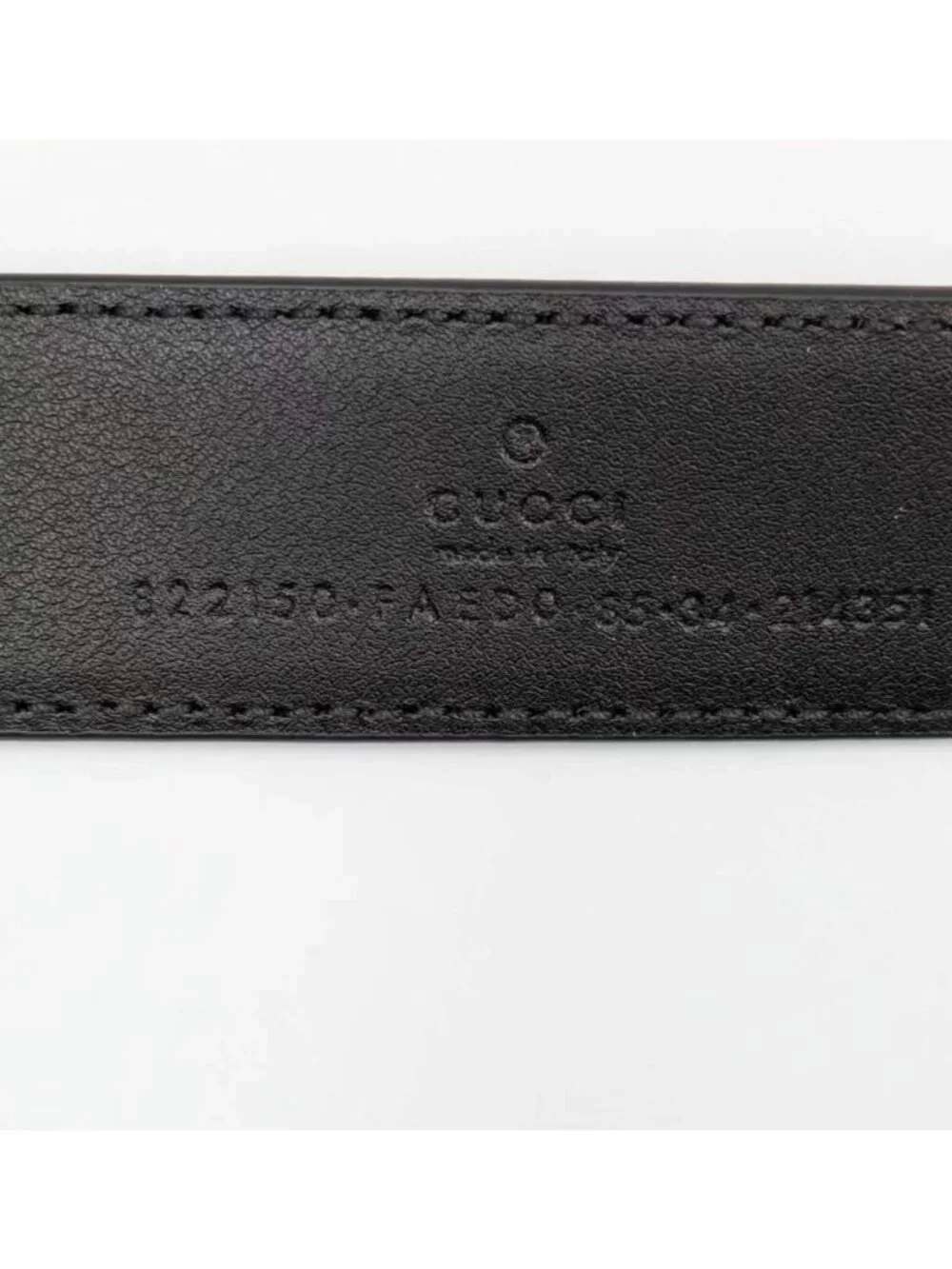 Gucci Men’s GG Supreme Coated Canvas W3cm Monogrammed Belt Black 85cm 822150